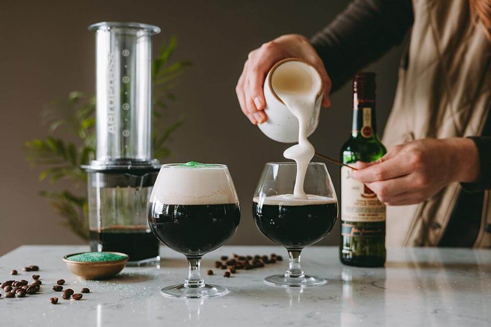 Batched AeroPress Irish Coffee Recipe