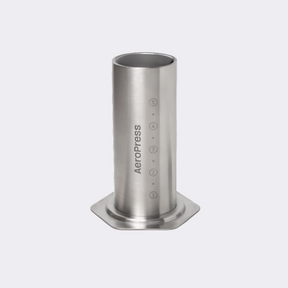 AeroPress Steel chamber on a white background #color_silver